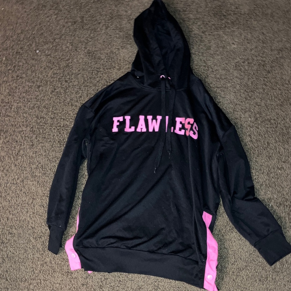 No Boundaries Black and Pink Women's Hoodie Sweater